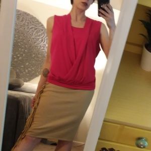 Studio Drape & Ruche Red Tank